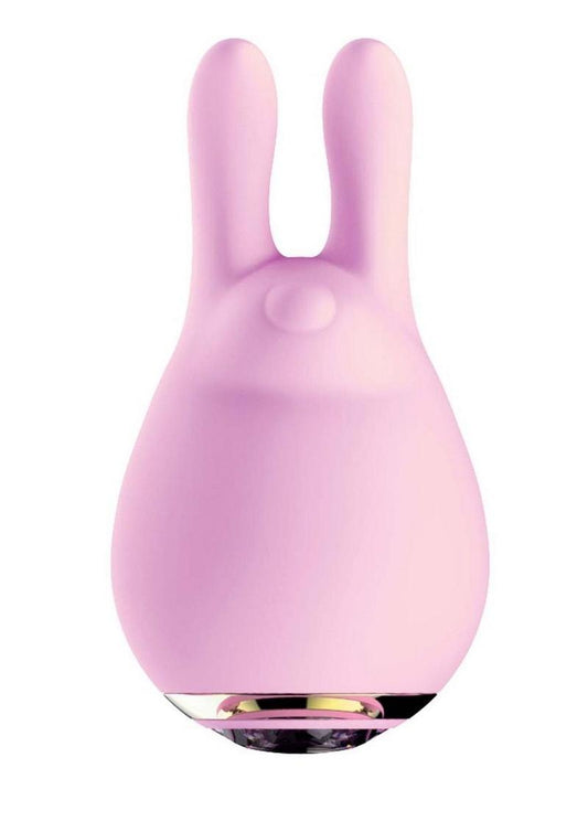 Goddess Diamond Rechargeable Silicone Bunny Tickler - Pink - Special Sale