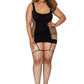 Dreamgirl Opaque Gartered Bodystocking One Size Queen