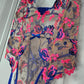 Blue/pink floral lace bodysuit with suspenders #lingerie #floral - Image 3
