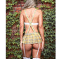 Yellow and white plaid mini skirt and top set #plaid #matching #naughtyschoolgirl #Halloween #lingerie - Image 2
