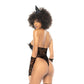 witch Black lace corset bodysuit with purple lacing #halloween #costume #lingerie #witch - Image 2