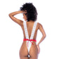 White lace with red trim nurse bodysuit #nurse #costume #lingerie #Halloween - Image 2