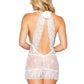 White lace chemise with floral design #lingerie #lace - Image 2