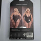Black mesh bodysuit with faux leather accents and silver badge detail #bodysuit #mesh - Image 3