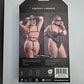 Play Fantasy Lingerie Into My Web 4pc Costume Set in black with silver spiderweb pattern, size 1X/2X #costume #spiderweb - Image 3