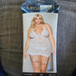 White lace lingerie set with g-string and thigh highs #lingerie #intimate - Image 1