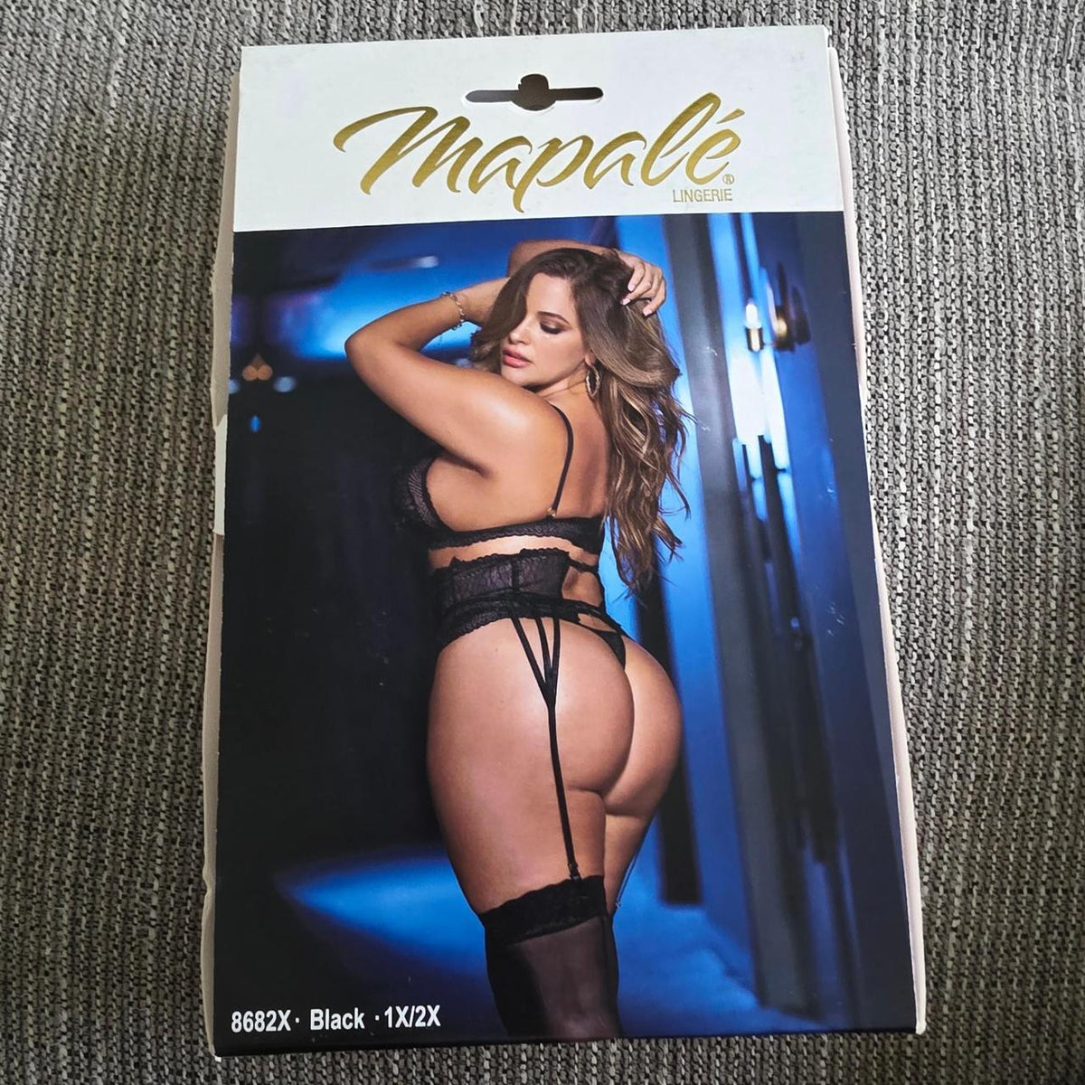Mapale black lace lingerie set with garter straps and stockings #lingerie #lingerie - Image 2