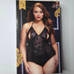 Baci black lace teddy with floral design #lingerie #floral - Image 1