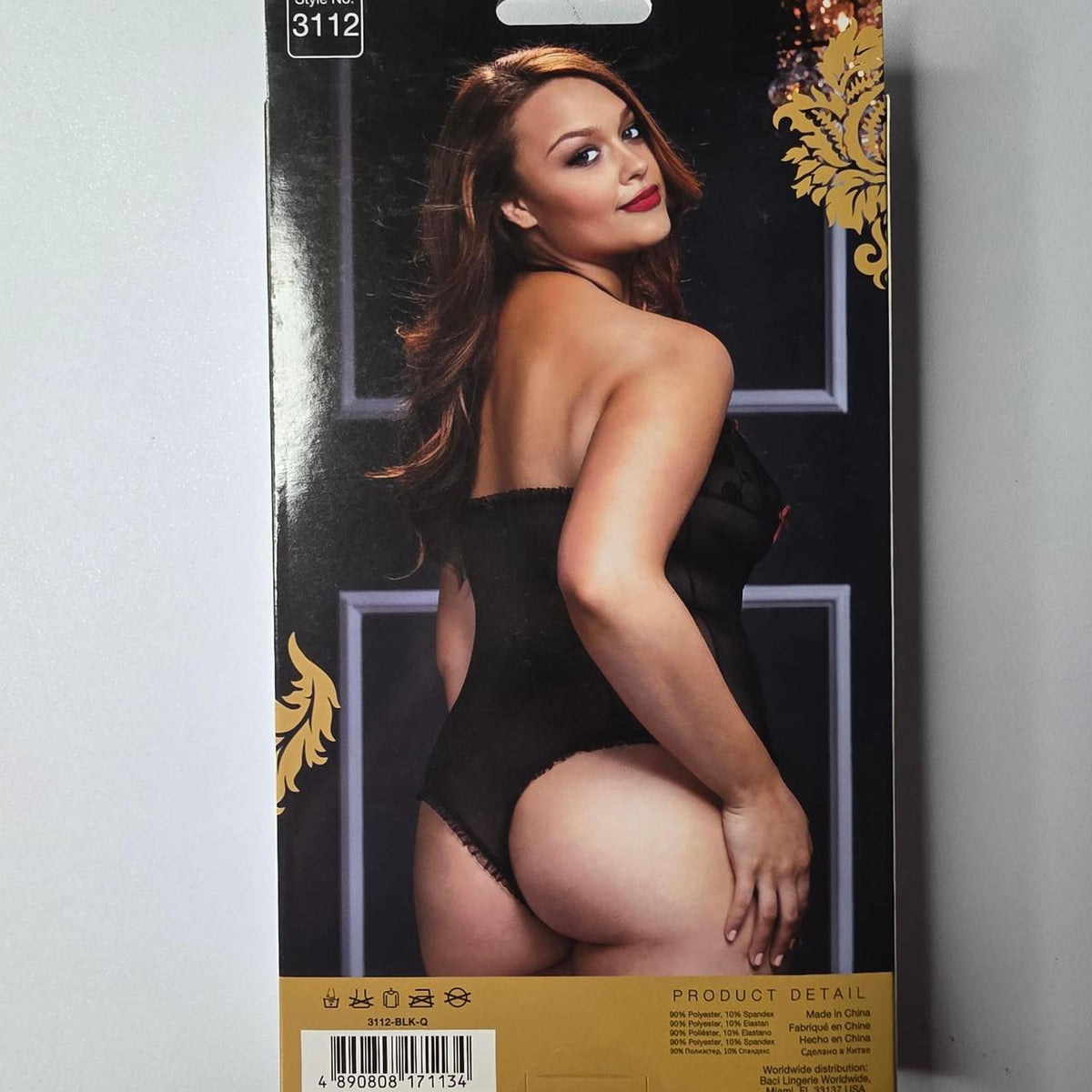 Baci black lace teddy with floral design #lingerie #floral - Image 2
