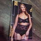 Black peekaboo lace bra cincher and panty - Image 1
