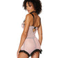 Dreamgirl Diamond stretch mesh garter slip and G-string set - Image 2