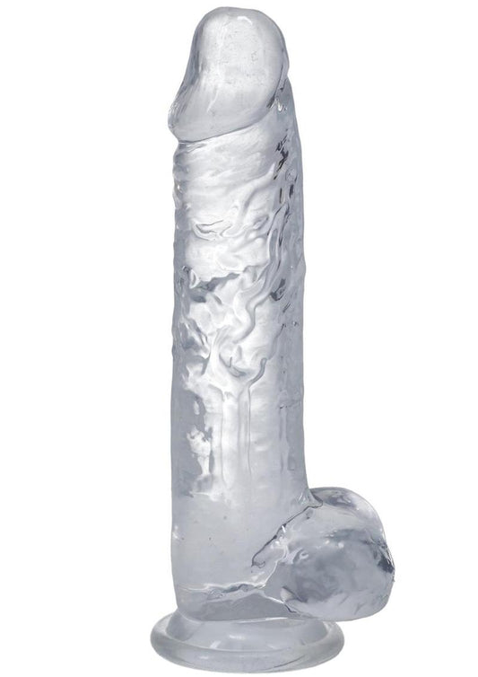 In a Bag Big Dick Dildo with Balls 8in - Clear - Special Sale