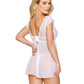 Dreamgirl Lace Mesh Babydoll & G-String Set with Exposed Underwire Cup Detail