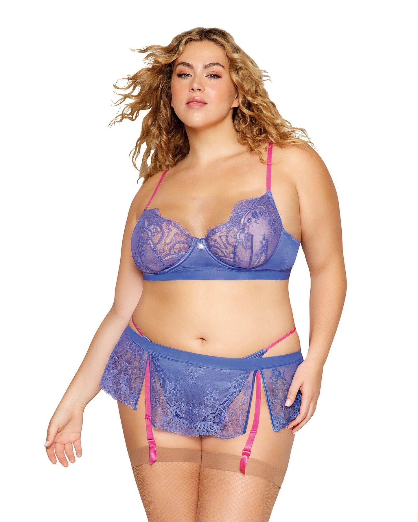 Dreamgirl Bra and Garter Skirt with G-String