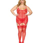Dreamgirl Velvet Garter Slip & G-String