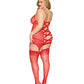 Dreamgirl Velvet Garter Slip & G-String