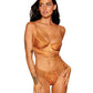 Dreamgirl Stretch Satin Bra and G-string Set with Pintucking and Lace Details