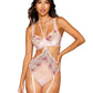 Dreamgirl Vintage Rose Embroidery Bra and Open Cup Teddy Set