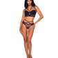 Dreamgirl Fishnet & Scalloped Lace Bra Set with Plunge Neckline 12431