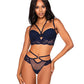 Dreamgirl Fishnet & Scalloped Lace Bra Set with Plunge Neckline 12431