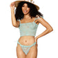 Dreamgirl Lace smocking camisole and thong set