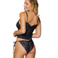 Dreamgirl Metallic Corded Stretch Lace Camisole and Panty Set