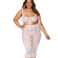 Dreamgirl Seamless sheer lace bralette and slip skirt