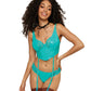 Dreamgirl Stretch Vinyl and Lace Bustier and G-string Set